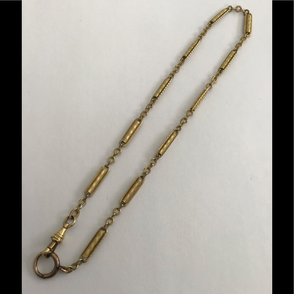 Antique Fancy Link Gold Filled Watch Chain 12 Gr.